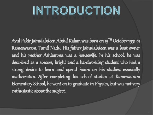 apj abdul kalam ppt presentation